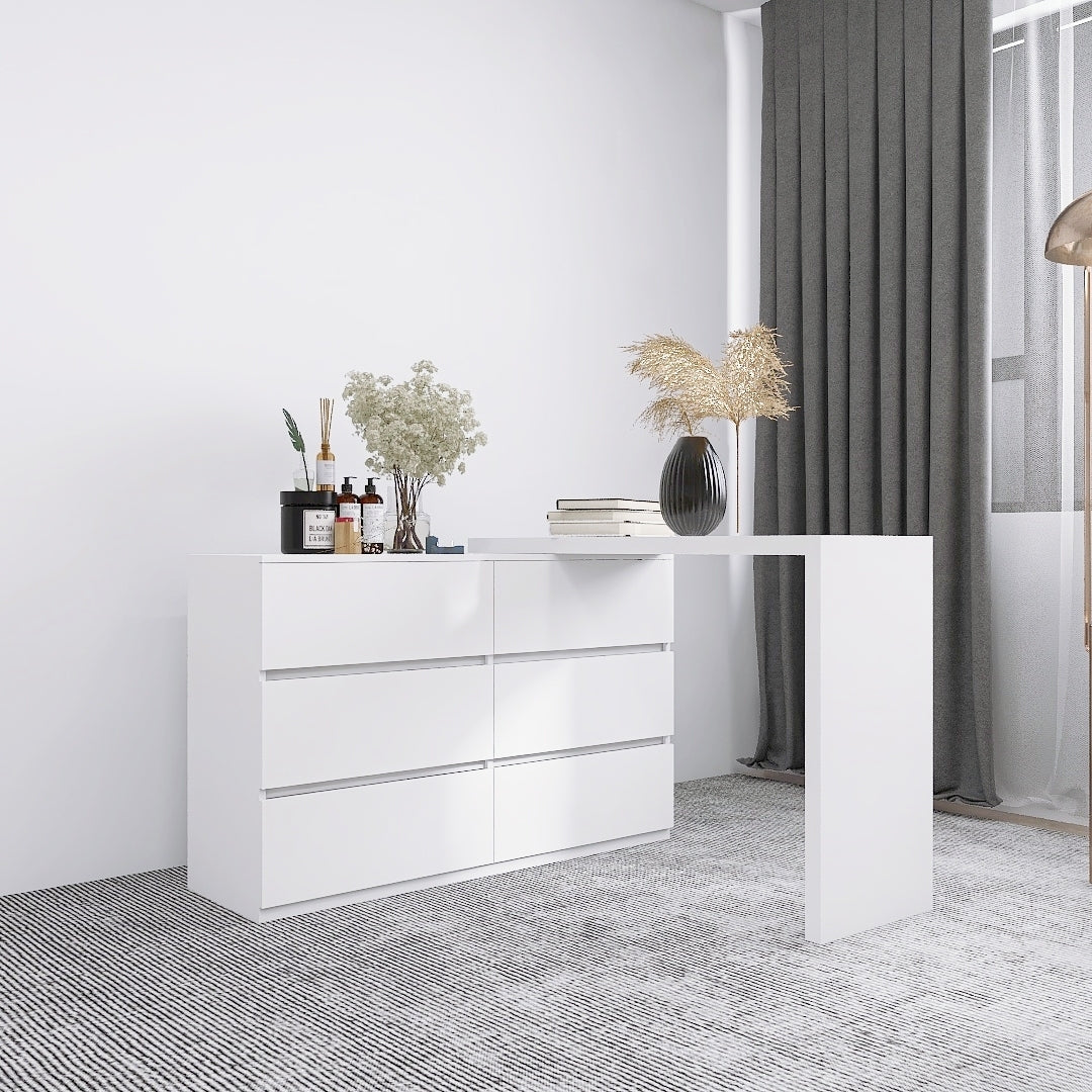 white dresser and desk Extendable L-Shape 6-Drawer Vanity priority-05-heart-lattice-micro-mini-dress-cream Maxi Dress Zara Pink Assembly is required for choisissez votre taille:S