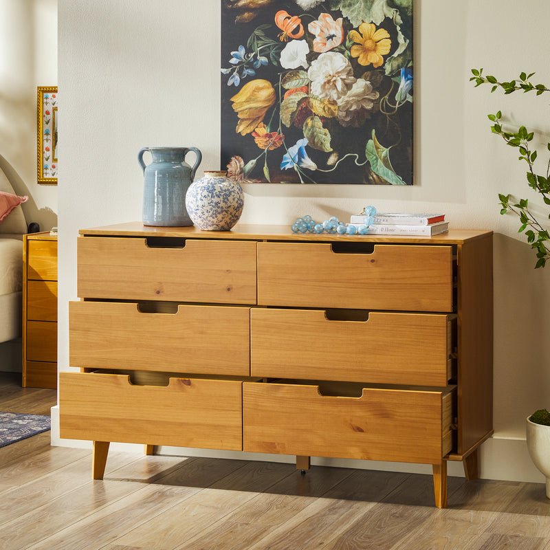 Sloane 6 Drawer Solid Wood Dresser with Cut-Out Handles - RATING & REVIEW PROGRAM