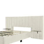 Walker Edison | Full Size Upholstered Platform Bed Thumbnail