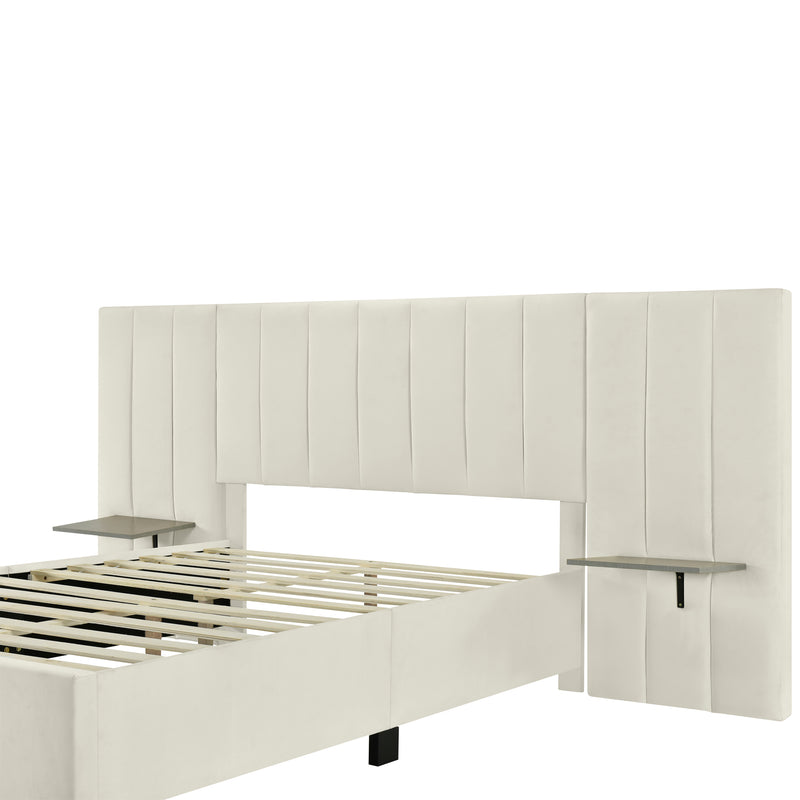 Walker Edison | Full Size Upholstered Platform Bed