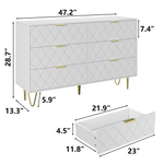 Walker Edison | Modern White 6 Drawers Bedroom Dresser Thumbnail