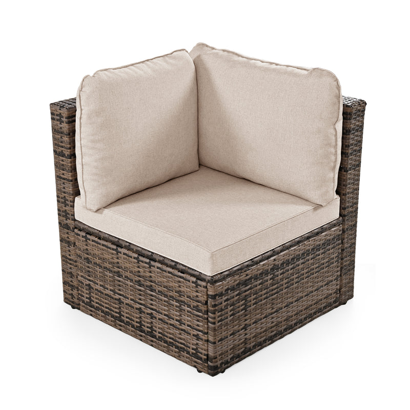 Walker Edison | Wicker 8-piece Outdoor Lounger Sofa Set