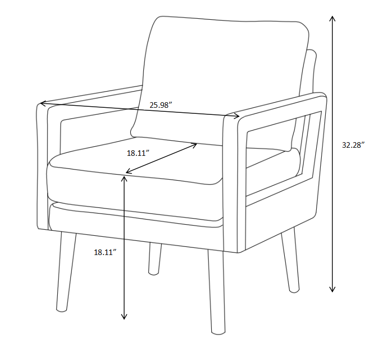 Walker Edison | Mid-Century Chenille Accent Chair