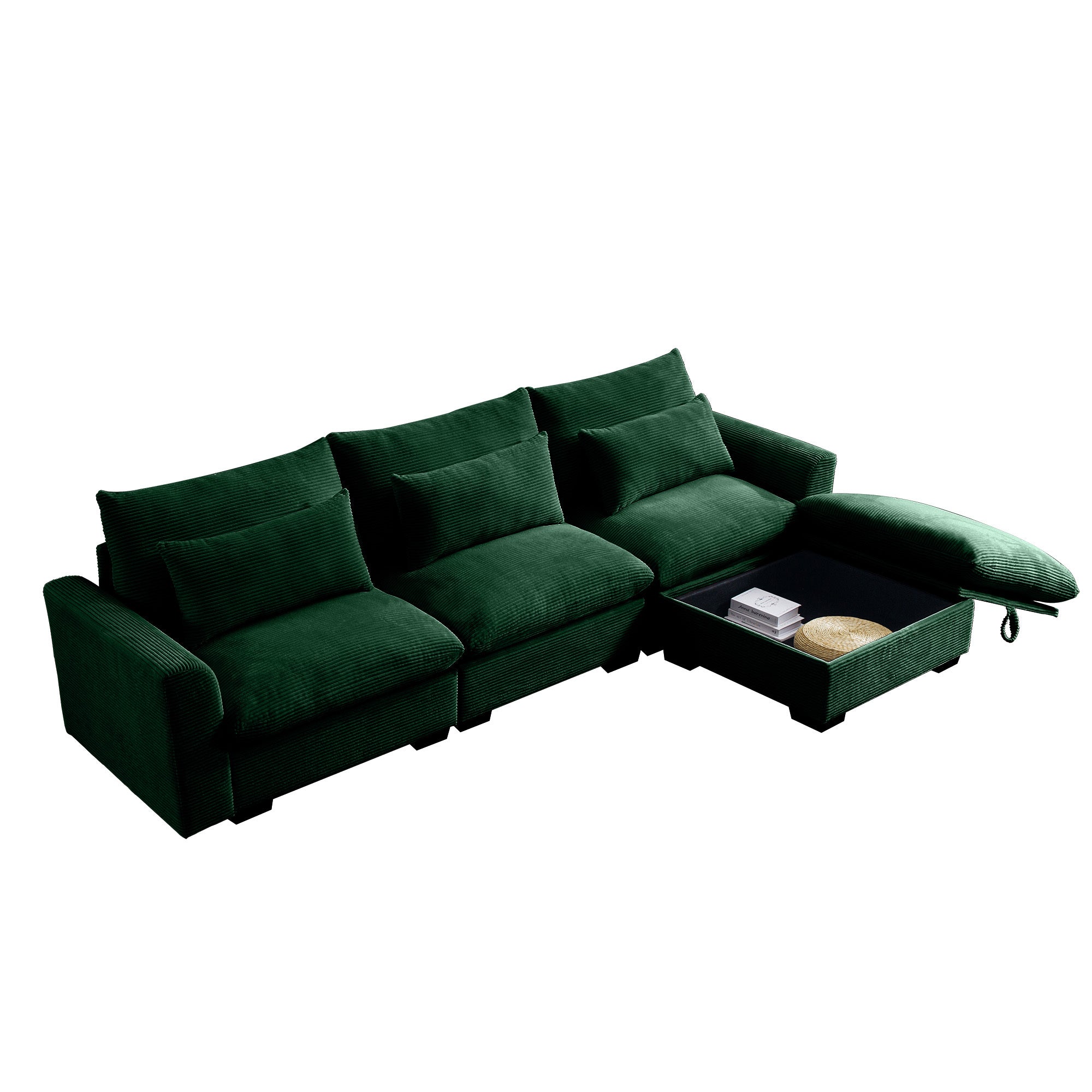 Walker Edison Corduroy Sectional Sofa