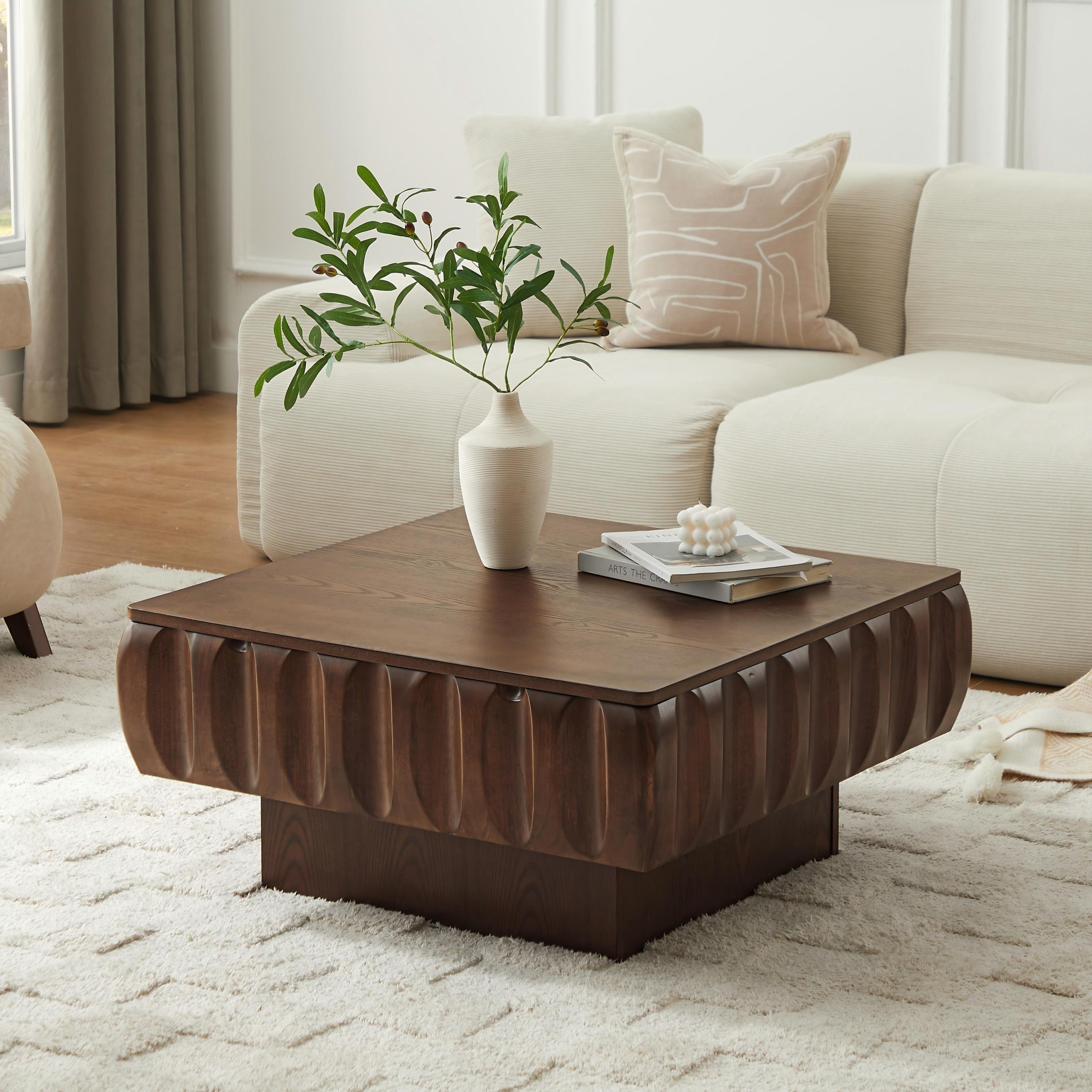 Walker Edison Lift-Top Storage Coffee Table - Thumbnail 3