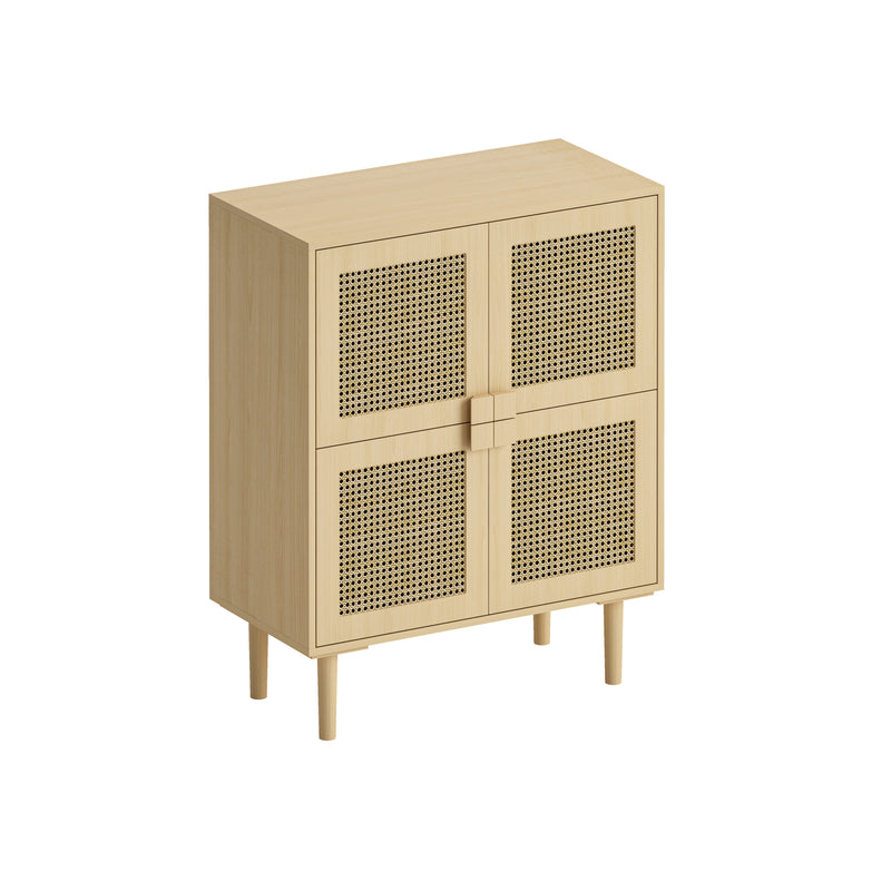 Walker Edison | Rattan Mesh Entryway Storage Accent Cabinet