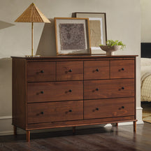 Spencer Solid Wood Transitional Dresser Bedroom Walker Edison 