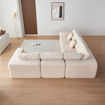 Walker Edison | Minimalist U-Shaped Sectional Modular Couch Thumbnail