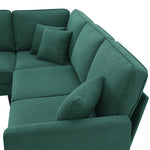 Walker Edison | Terrycloth Modern Sectional Sofa Thumbnail