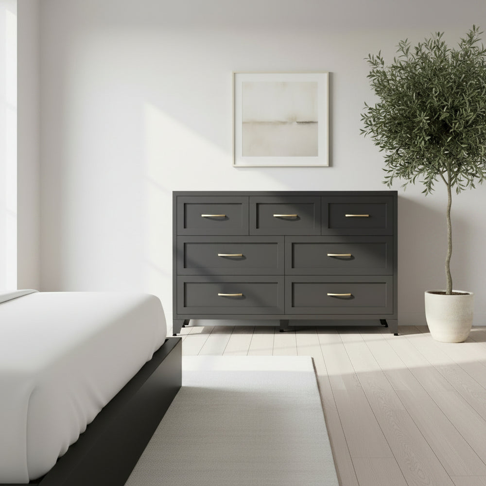 low profile dresser Rift - Wooden Modern Minimalist Low Designer Dresser, White Oak