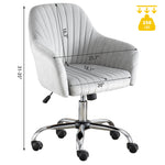 Walker Edison | Velvet Modern Home Office Desk Chair Thumbnail