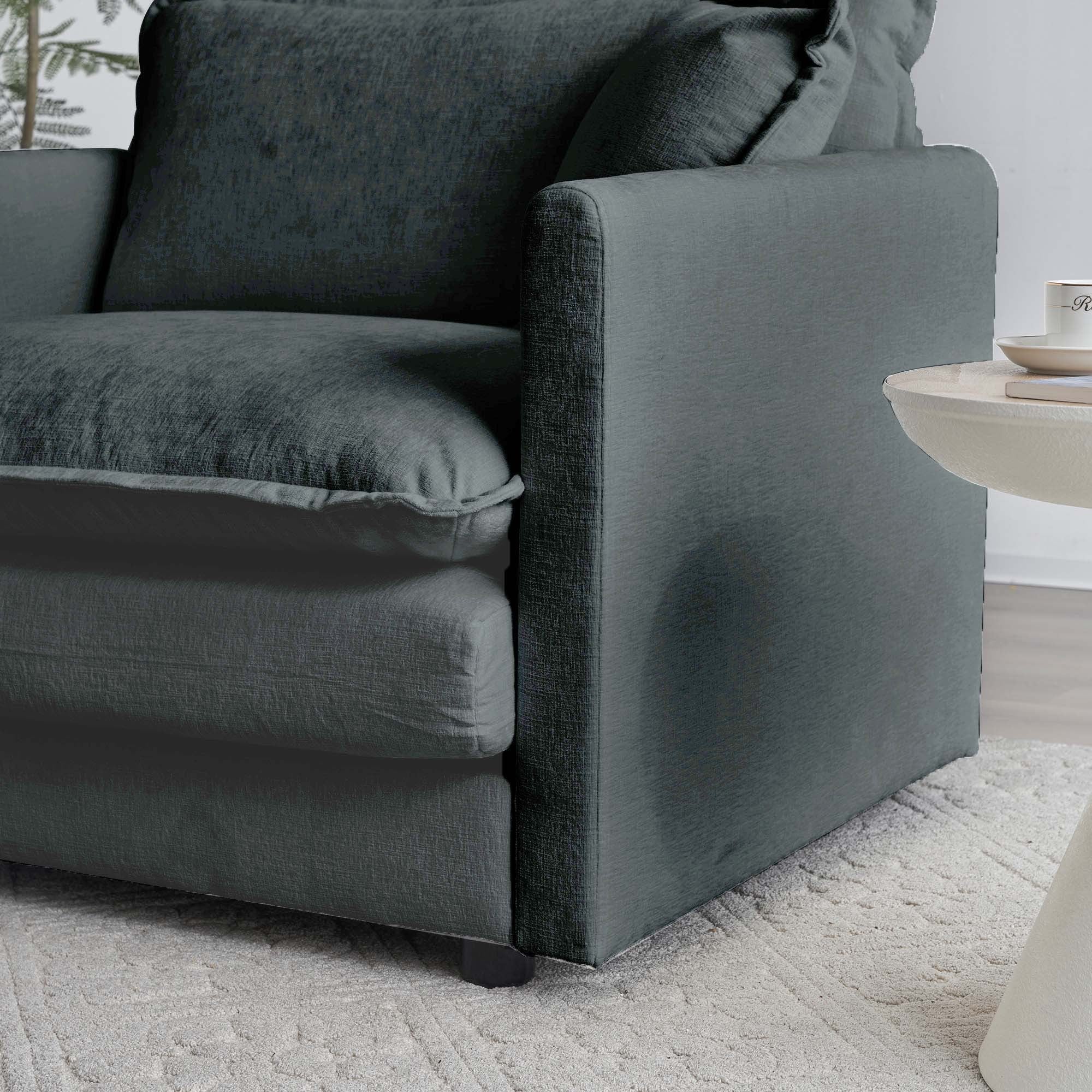 Walker Edison Modular Cloud Sectional Sofa - Thumbnail 3