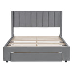 Walker Edison | Velvet Upholstered Full Size Storage Bed Thumbnail