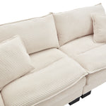 Walker Edison | Corduroy Cloud Loveseat Couch Thumbnail