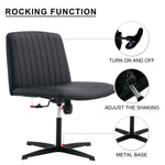 Walker Edison | Black Faux Leather Swivel Computer Chair Thumbnail