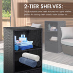 Walker Edison | Outdoor Waterproof Valet Pool Towel Storage Rack Thumbnail