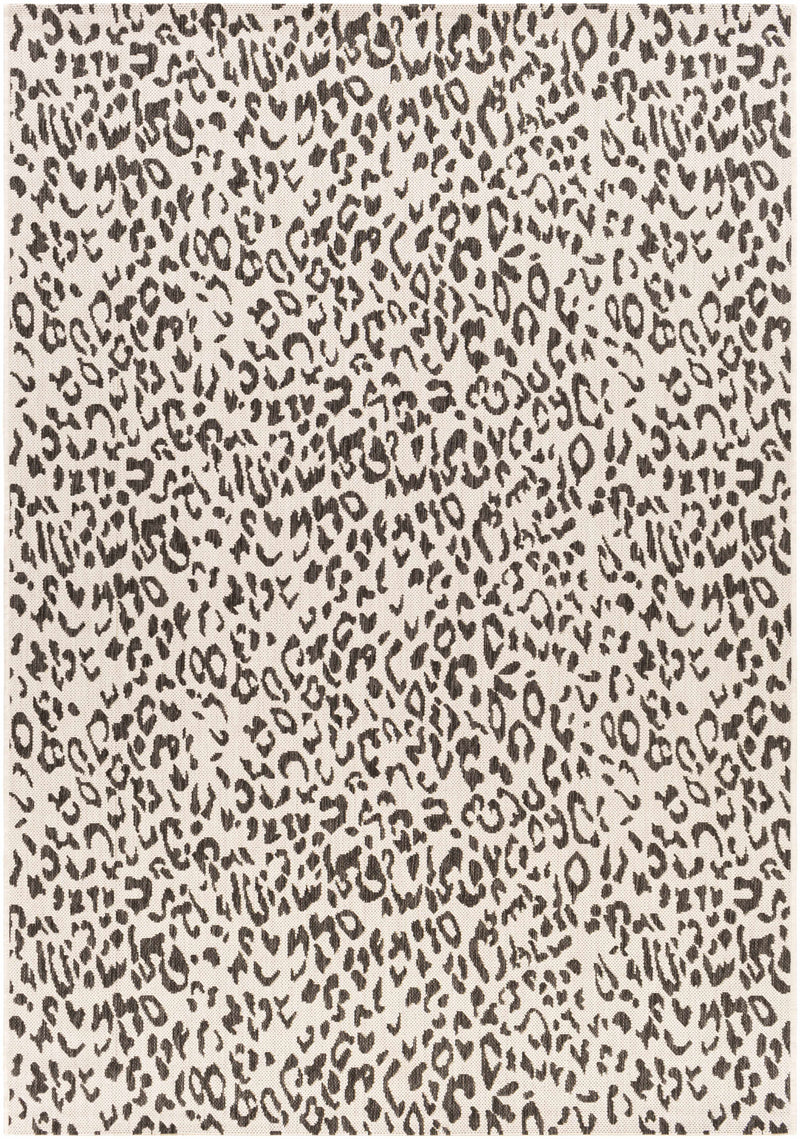 Alderbury White Leopard Print Rug Rugs Boutique Rugs 5'3" x 7'7" Rectangle 