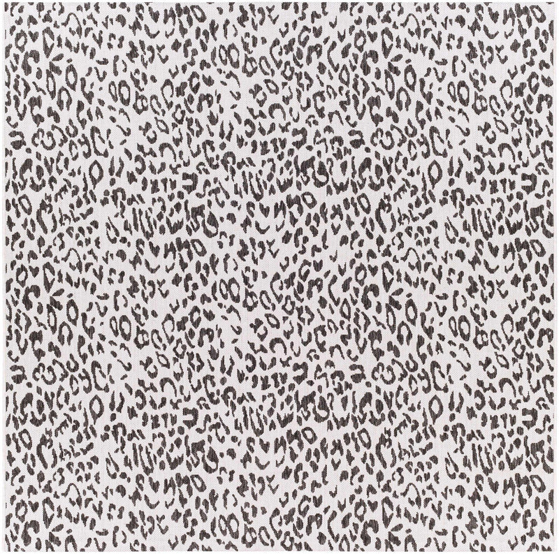 Alderbury White Leopard Print Rug Rugs Boutique Rugs 6'7" Square 