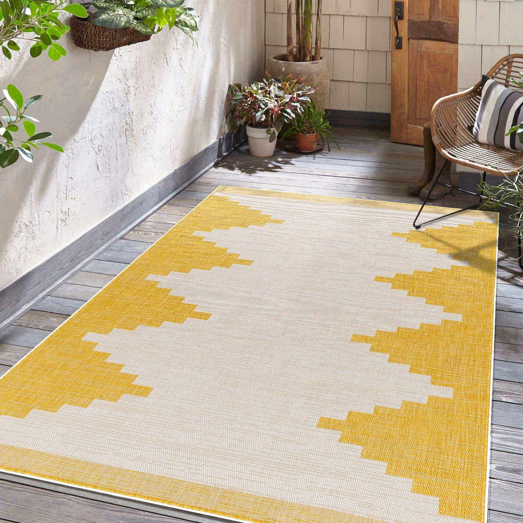 Boutique Rugs - Djugun Yellow Outdoor Rug – Walker Edison