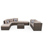 Walker Edison | Wicker 8-piece Outdoor Lounger Sofa Set Thumbnail