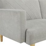 Walker Edison | Velvet Loveseat Futon Sofa Bed Thumbnail