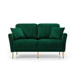 Walker Edison | Velvet Loveseat Elegant Sofa Thumbnail