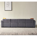 Walker Edison | U-Shape Sectional Linen Modular Couch Thumbnail