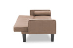 Walker Edison | Convertible 72" Brown Cotton Linen Sofa Bed Thumbnail