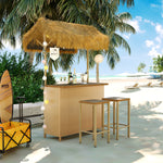 Walker Edison | Hawaiian-style Bar Height Patio Set Thumbnail