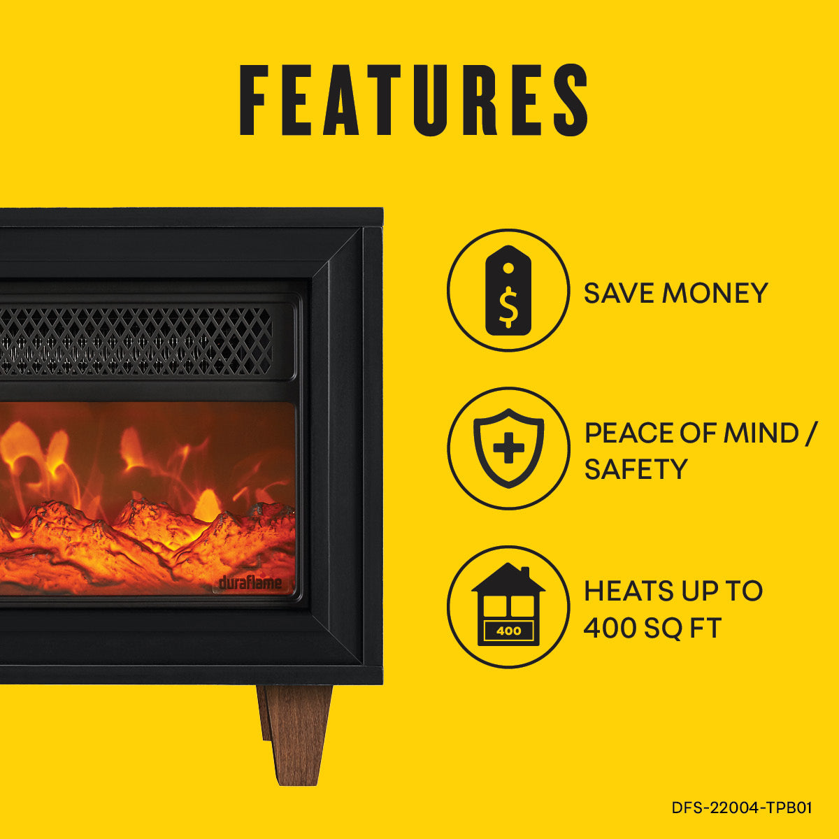 duraflame® Electric Fireplace Portable Space Heater – Walker Edison