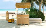 Walker Edison | Hawaiian-style Bar Height Patio Set Thumbnail