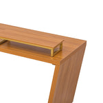 Walker Edison | Modern Wooden 63" Writing Desk with Monitor Stand Thumbnail