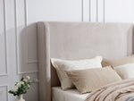 Walker Edison | Harper Tall Headboard Upholstered Bed Thumbnail