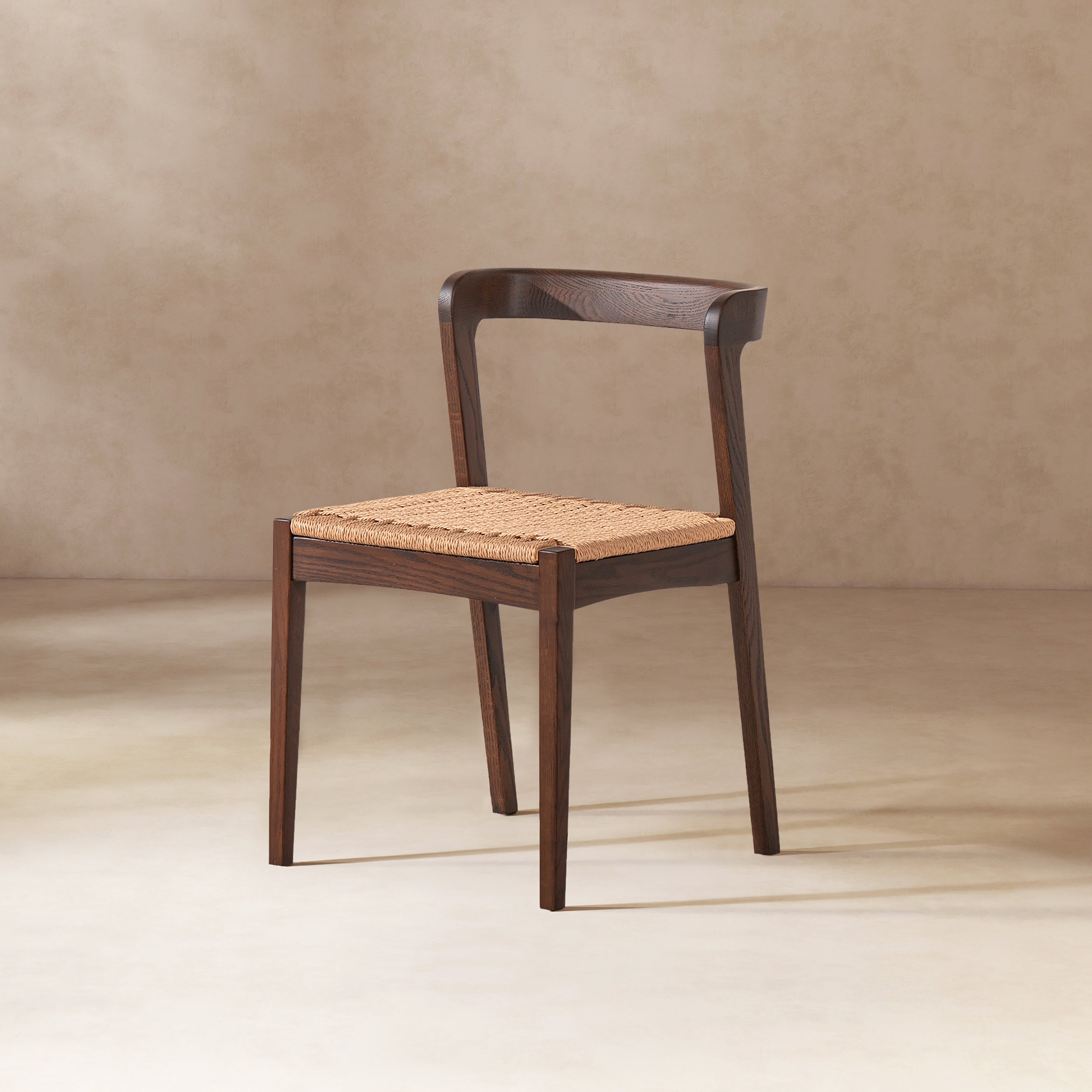 Capri Woven Seat Oak Wood Dining Chair – Walker Edison