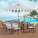 Walker Edison | Weather Proof 7 Piece Outdoor Dining Set Thumbnail