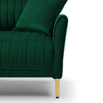 Walker Edison | Velvet Loveseat Elegant Sofa Thumbnail