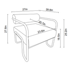 Walker Edison | Contemporary Modern Iron Accent Chair Thumbnail