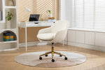 Walker Edison | Mesh Fabric Home Office 360°Swivel Chair with Gold Metal Base Thumbnail