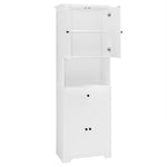 Walker Edison | White Tall Bathroom Storage Cabinet Thumbnail