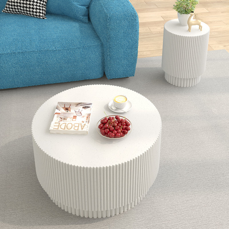 Walker Edison | Grooved Modern Coffee Table