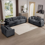 Walker Edison | 3 Piece Cloud Sofa Set Thumbnail