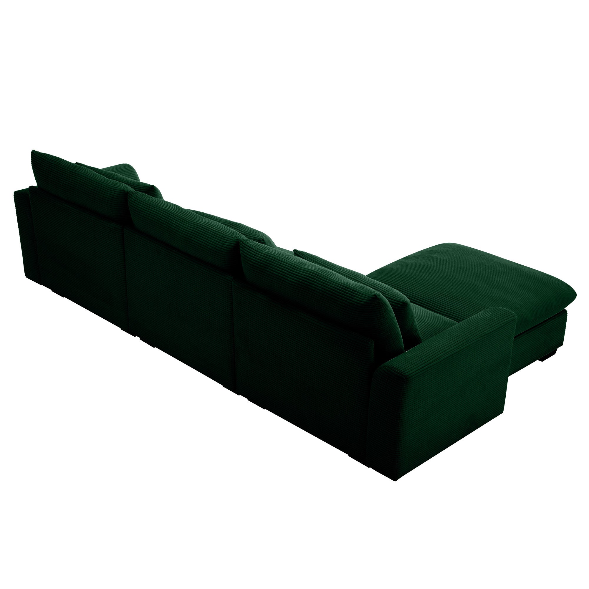 Walker Edison Corduroy Sectional Sofa - Thumbnail 5
