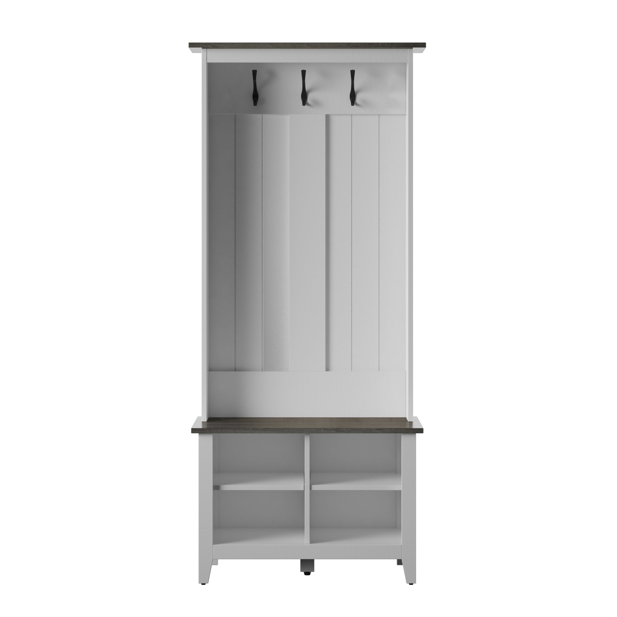 Walker Edison Entryway Hall Tree with Storage Bench - Thumbnail 4