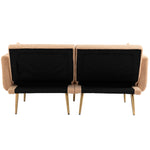 Walker Edison | Minimalist Loveseat Convertible Sofa Bed Thumbnail