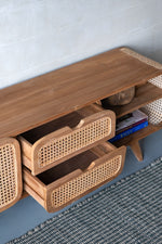 Walker Edison | Teak TV Stand Sideboard Thumbnail