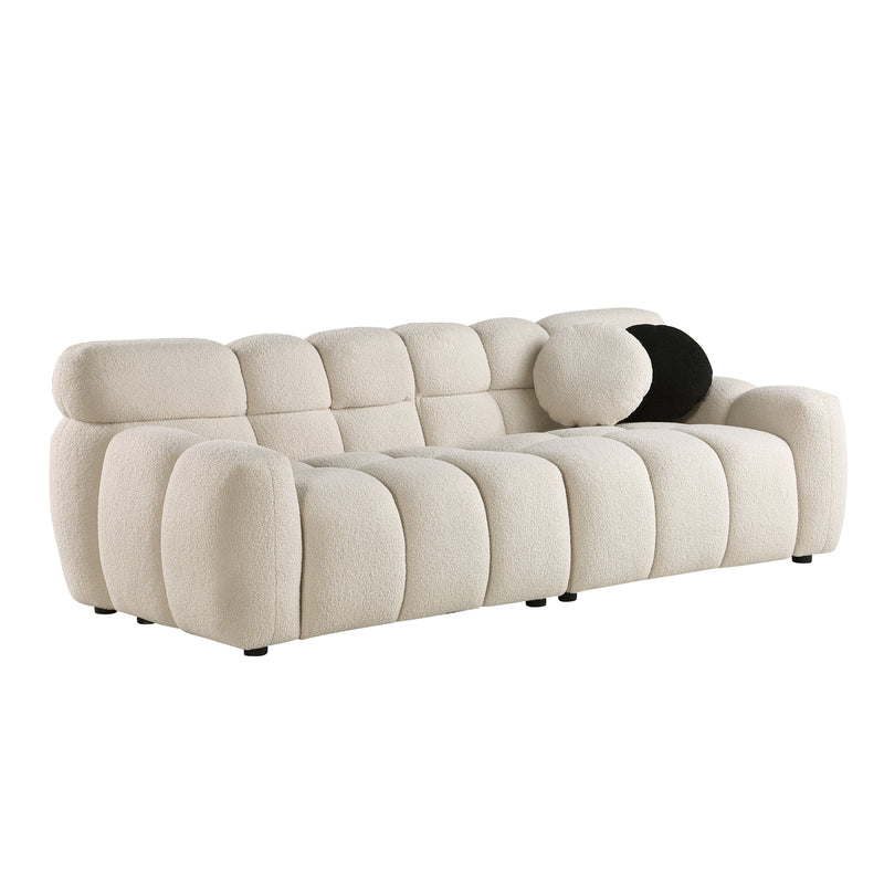 Walker Edison | Marshmallow Cloud Boucle 3 Seater Sofa