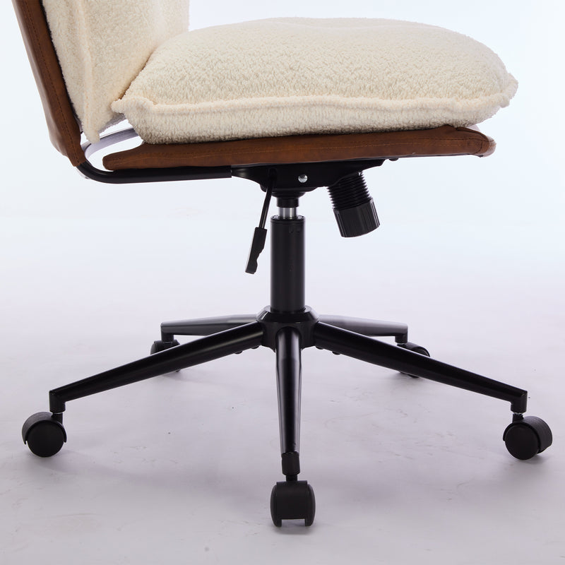 Walker Edison | Oversize Criss-Cross Desk Chair with Wheels