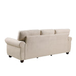 Walker Edison | Chenille Country Rustic 3 Seater Sofa Thumbnail