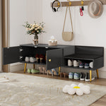 Walker Edison | Modern Entryway Shoe Storage Bench Thumbnail