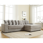 Walker Edison | Corduroy Right L-Shaped Sectional Cloud Couch Thumbnail